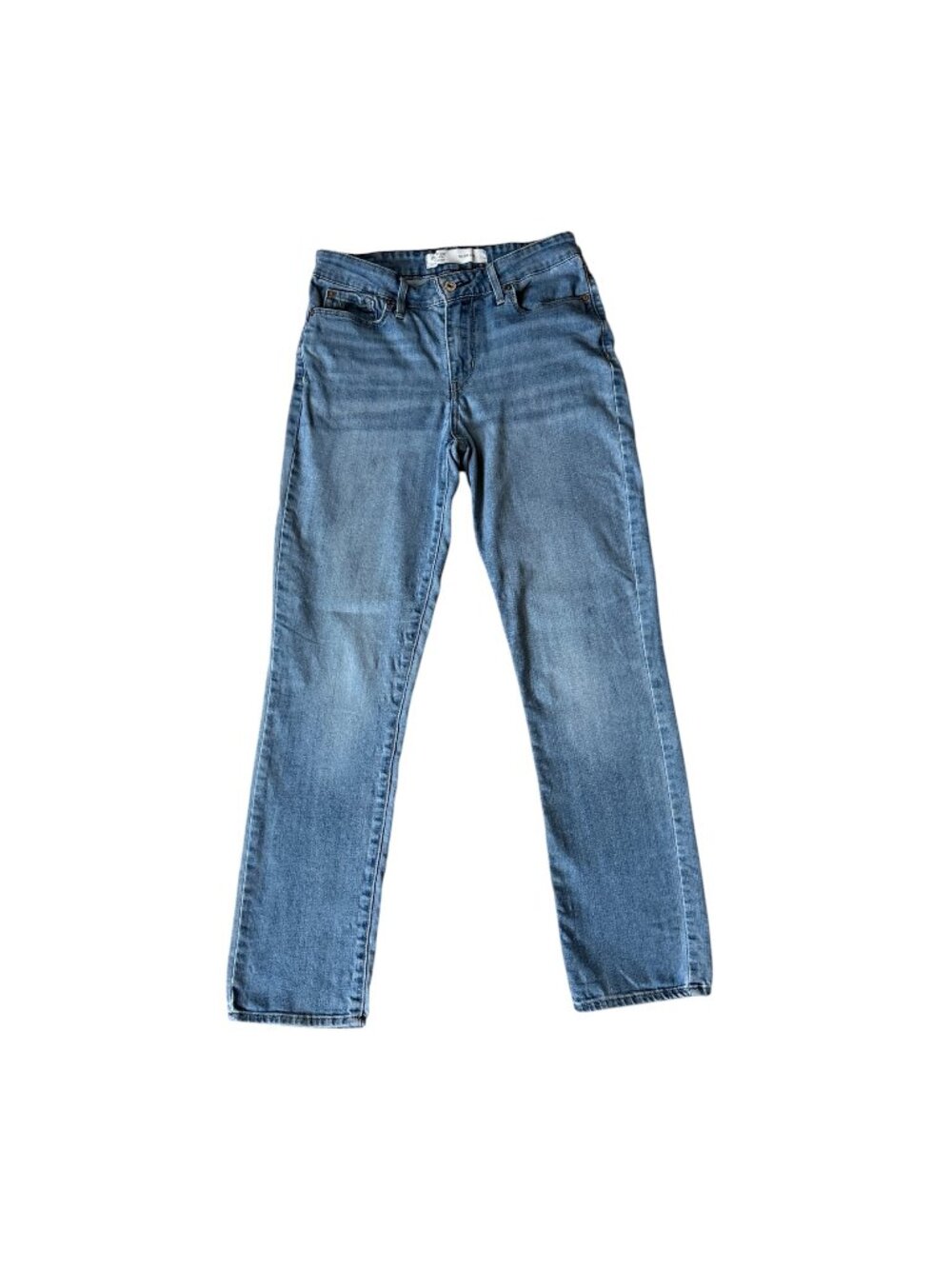 Levi Strauss mid rise slim light wash blue denim jeans women's size 6M